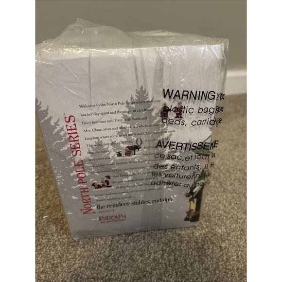 Dept. 56 North Pole Series Reindeer Stables Rudolph - Picture 4 of 6